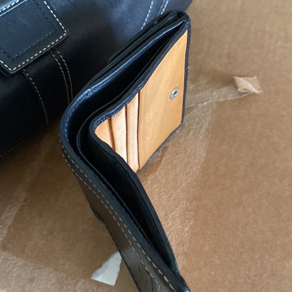 Coach purse handbag black 13"×10" with wallet - Picture 6 of 16